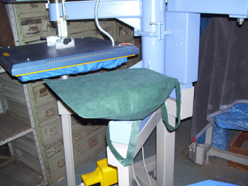 Top and bottom plies on heat press